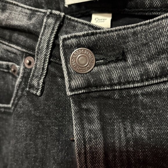Abercrombie & Fitch The 90's Straight Ultra High Rise Black Jeans Womens 24/00 - Picture 4 of 12